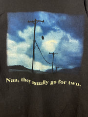 Vintage 90s Budweiser Beer Football They Always Do That Black Tee