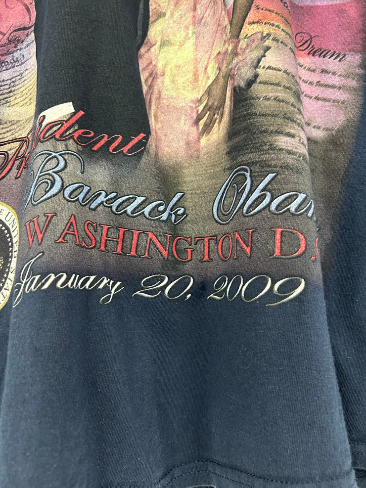 Vintage 2009 Barack Obama President Navy Tee