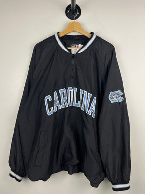 Vintage 90s North Carolina Tar Heels Black Quarter Zip Windbreaker