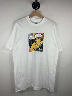 Vintage 90s Roy Lichtenstein Bell 416 And 905 Toronto White Tee