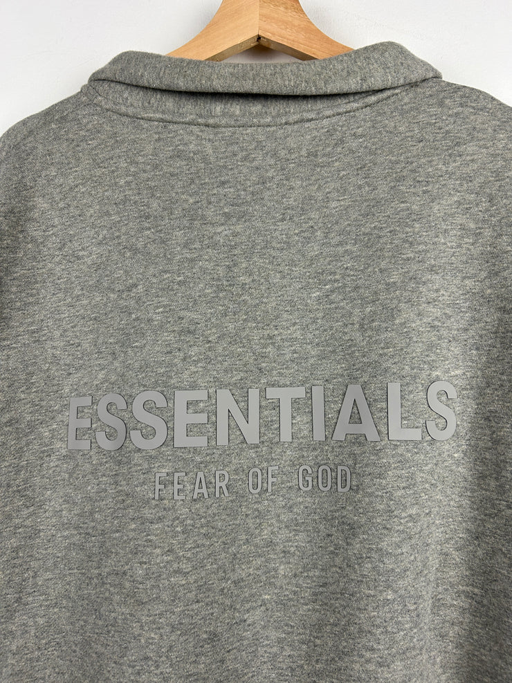 Fear Of God Essentials Quarter Zip Up Grey Sweater