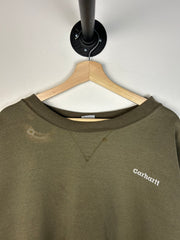 Vintage 90's Carhartt Spellout Olive Crewneck