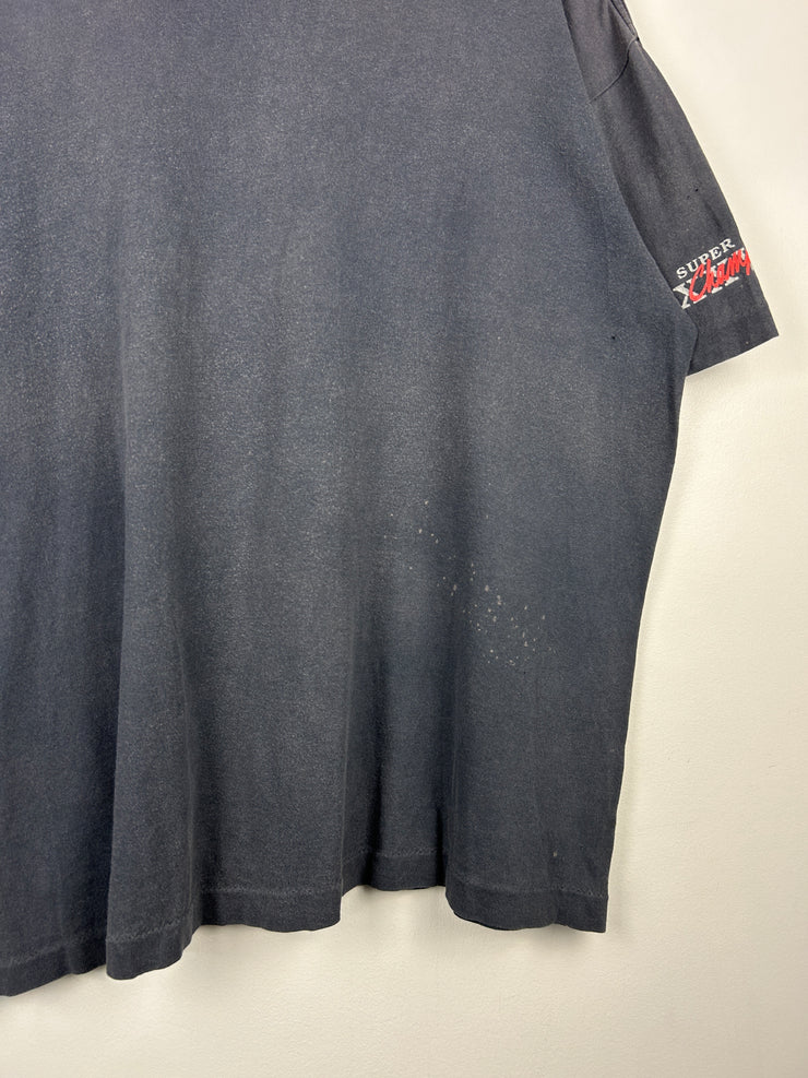 Vintage 90s NFL Dallas Cowboys Super Bowl Champions Faded Black Tee