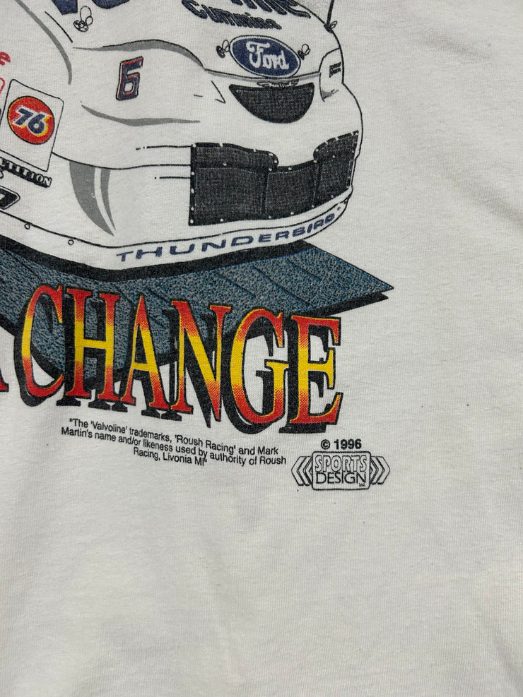 Vintage 1996 Nascar Mark Martin Valvoline White Tee