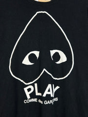 Comme Des Garcons Play Black Heart Spellout Tee