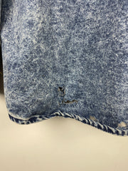 Vintage 90s Carhartt Acid Wash Blue Button Up Long Sleeve Shirt