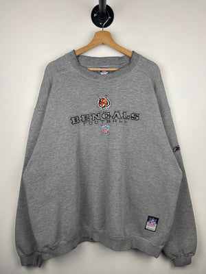 Vintage NFL Reebok Cincinnati Bengals Embroidered Grey Crewneck