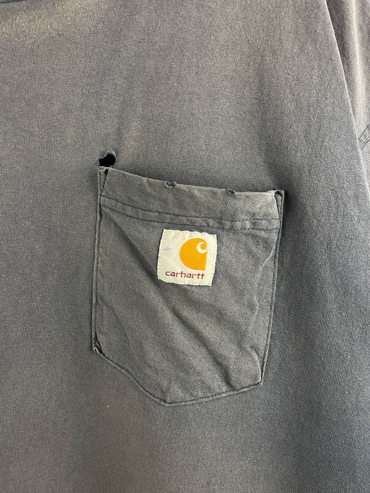 Vintage Carhartt Faded Navy Pocket Tee