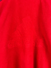 Vintage 90s Adidas 3 Stripe Navy & Red Reversible Windbreaker