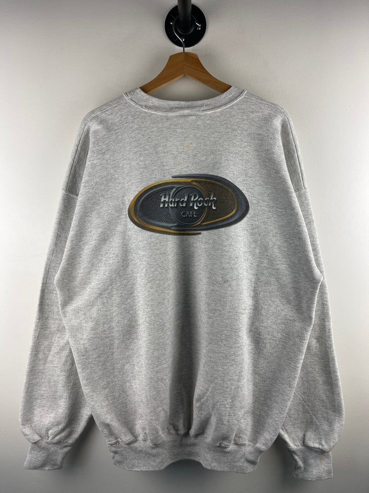Vintage 90s Hard Rock Café Washington DC Grey Crewneck