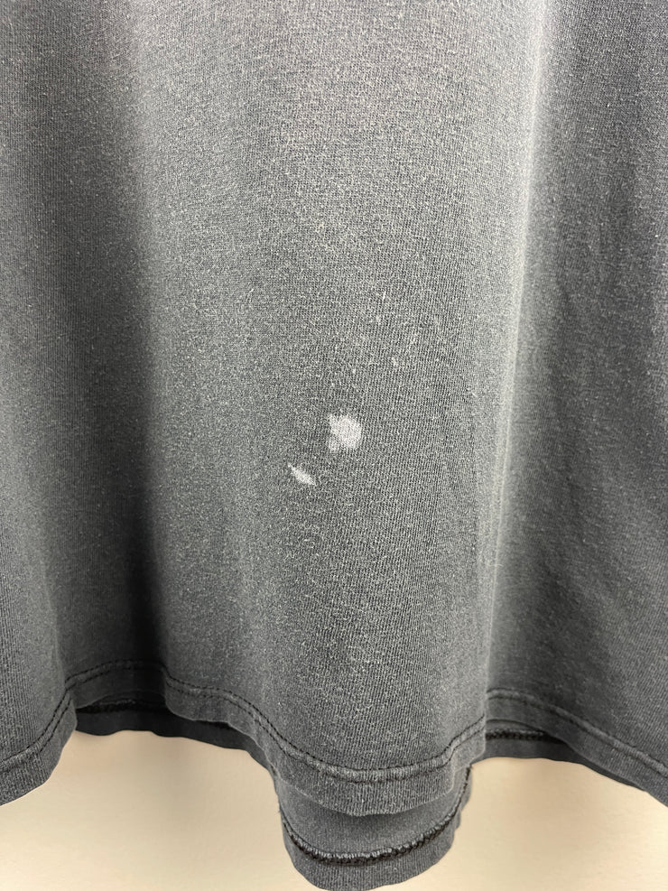 Vintage 90s Stedman Ying Yang Embroidered Black Tee