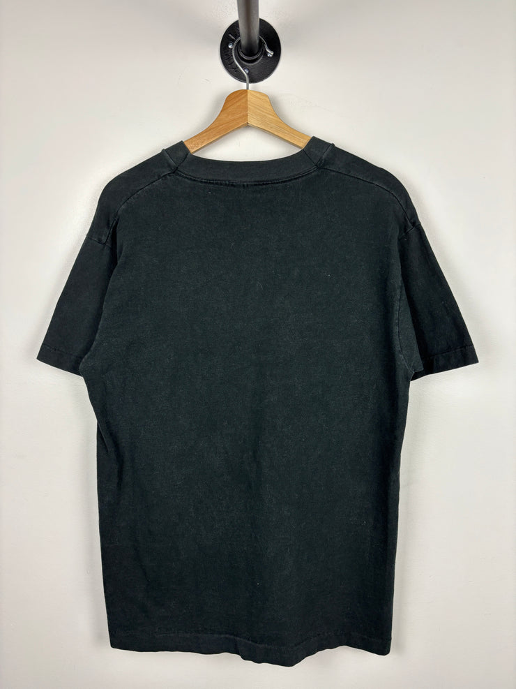 Vintage 90s Horse Lightning Nature Black Tee
