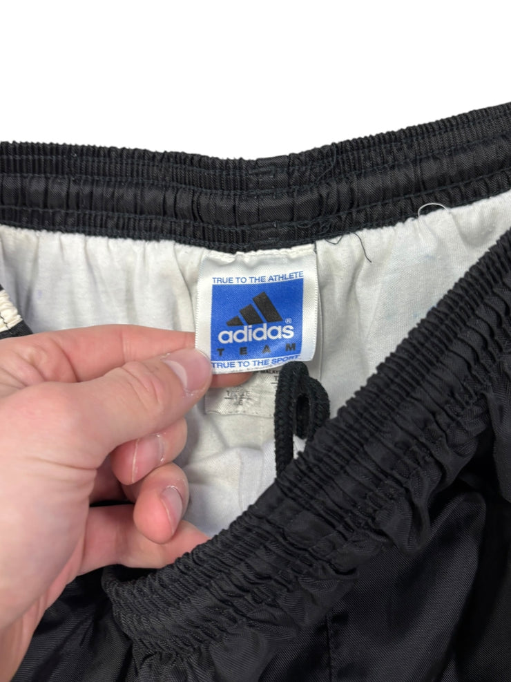 Vintage 90s Adidas 3 Stripe Fleece Lined Black Splash Pants