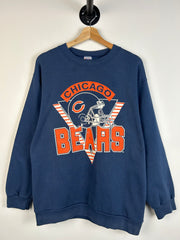 Vintage 80's Trench Chicago Bears Navy Crewneck