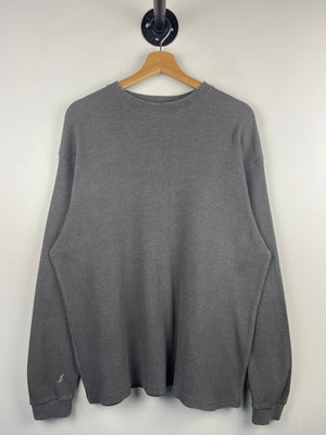 Vintage 90s Dark Grey Thermal Long Sleeve
