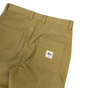Stussy Suede Double Knee Beige Canvas Work Pants