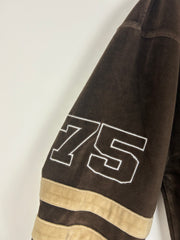 Vintage Y2K Avirex Spellout Brown Suede Crewneck