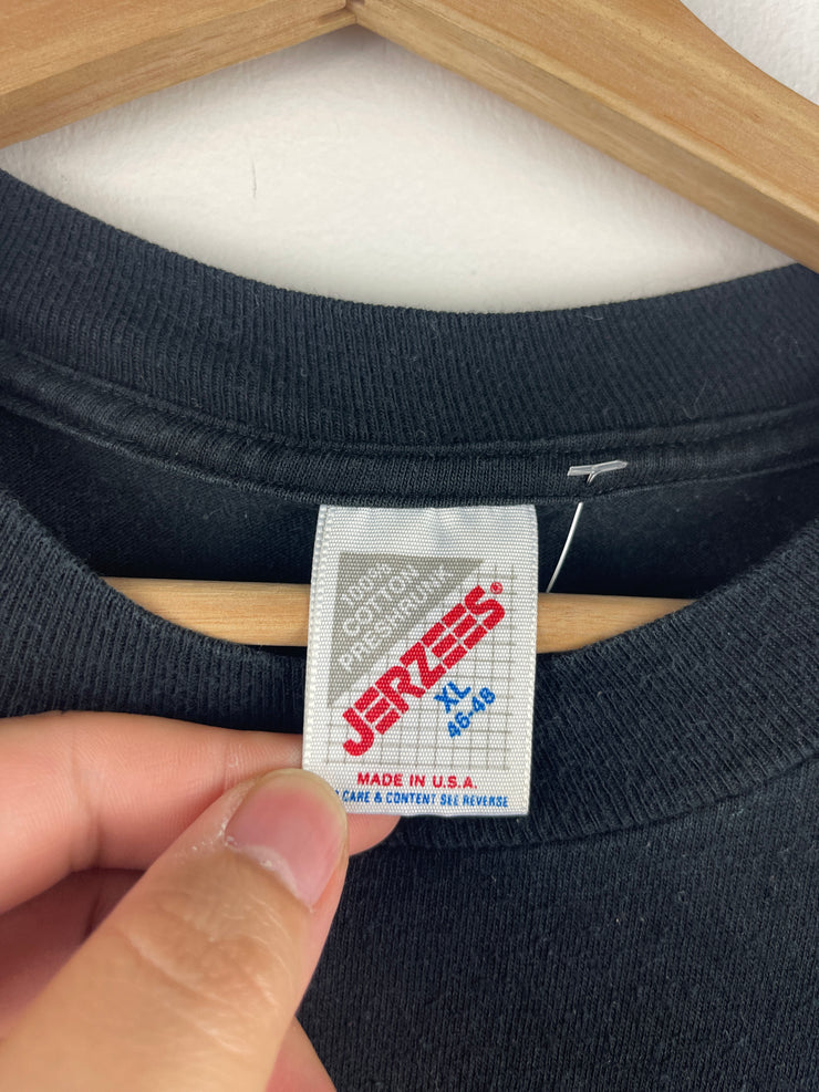 Vintage 90s Volleyball Save! Black Tee