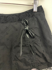 Vintage Lip Service Women's Black & Purple Mini Skirt