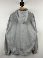Vintage Adidas Center Logo Embroidered Grey Hoodie