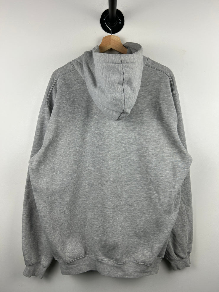 Vintage Adidas Center Logo Embroidered Grey Hoodie