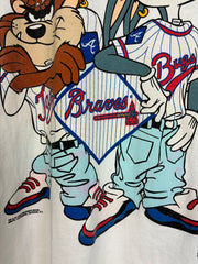 Vintage 1993 Looney Tunes Atlanta Braves White Tee