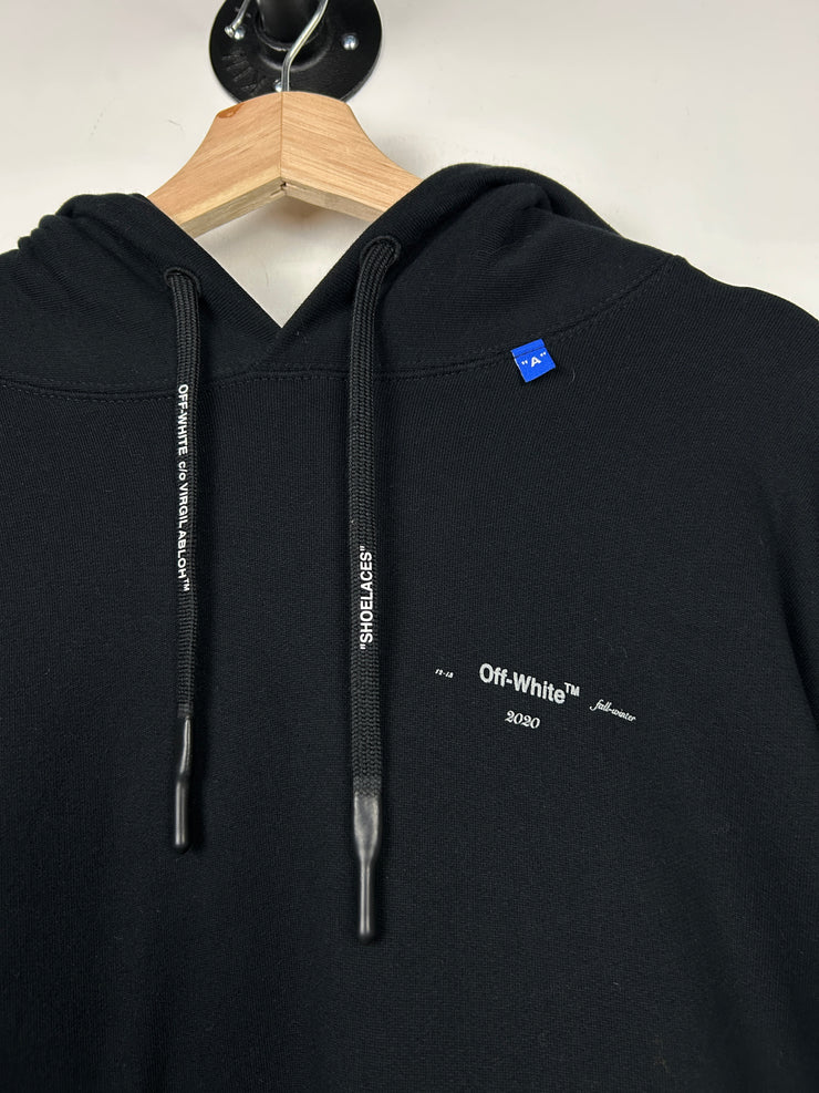 Off White Diagonal Backbone Arrows Black Hoodie