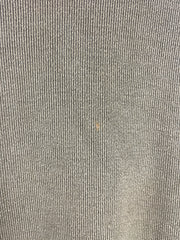 Vintage Nike Spellout Swoosh Embroidered Ribbed Brown Crewneck