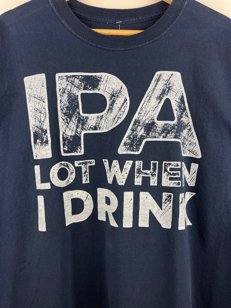 Vintage IPA Lot When I Drink Comedy Navy Tee