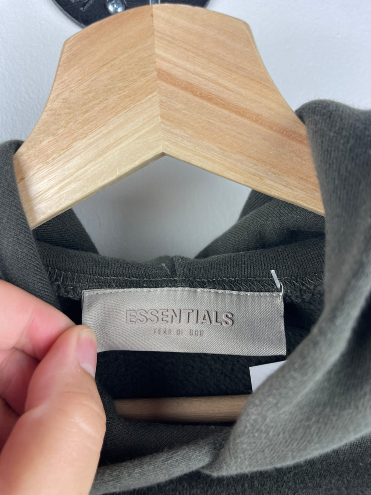 Fear Of God Essentials Off Black Relaxed Hoodie