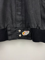 Vintage 90s Jeff Hamilton Mickey Mouse World Champs Baseball Leather Jacket