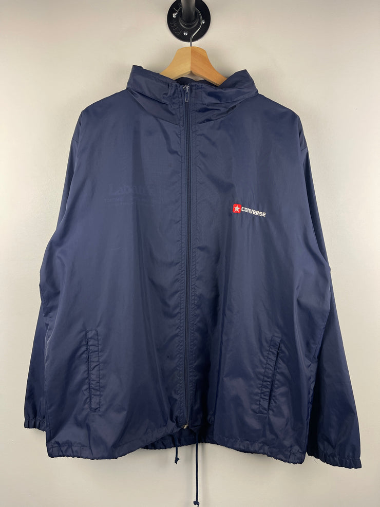 Vintage 90s Converse Spellout Navy Windbreaker
