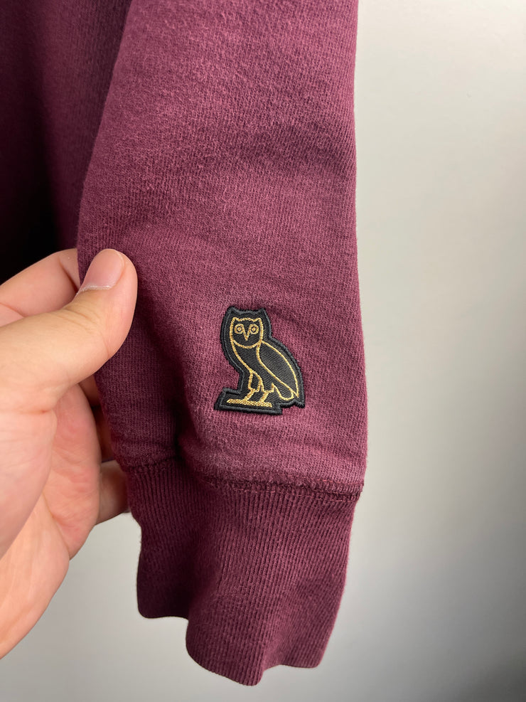 OVO Same City Same Friends Burgundy Hoodie