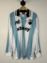 Stussy Football Blue & White Long Sleeve Jersey