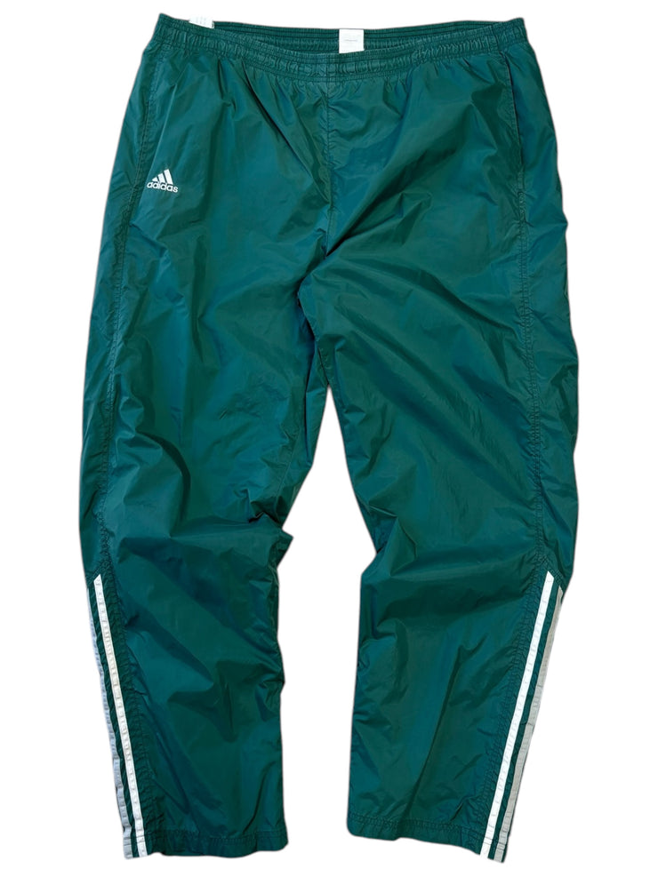 Vintage Y2K Adidas 3 Stripe Green Splash Pants