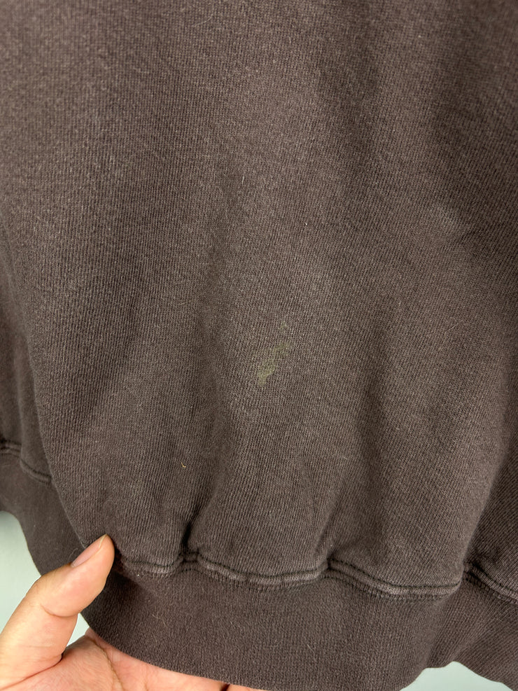 Vintage 90s Nike Mini Swoosh Tonal Brown Crewneck