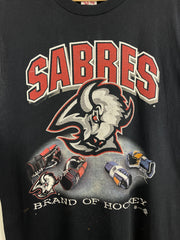 Vintage 90s NHL Buffalo Sabres Black Cut Off Tank Top