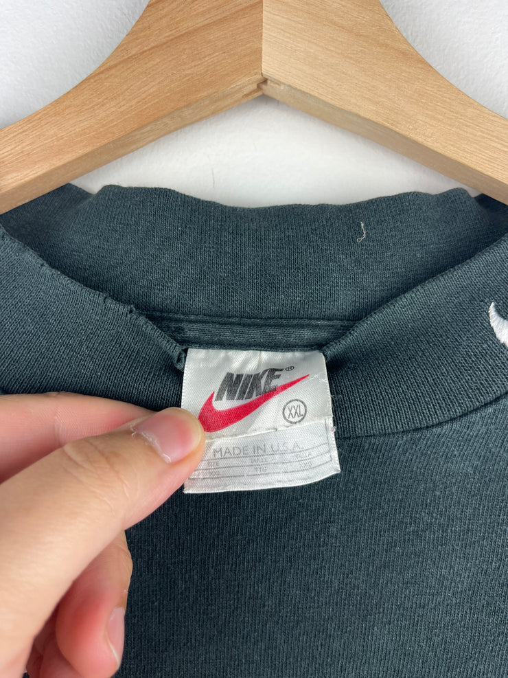Vintage 90s Nike Golf Black Mock Neck Long Sleeve