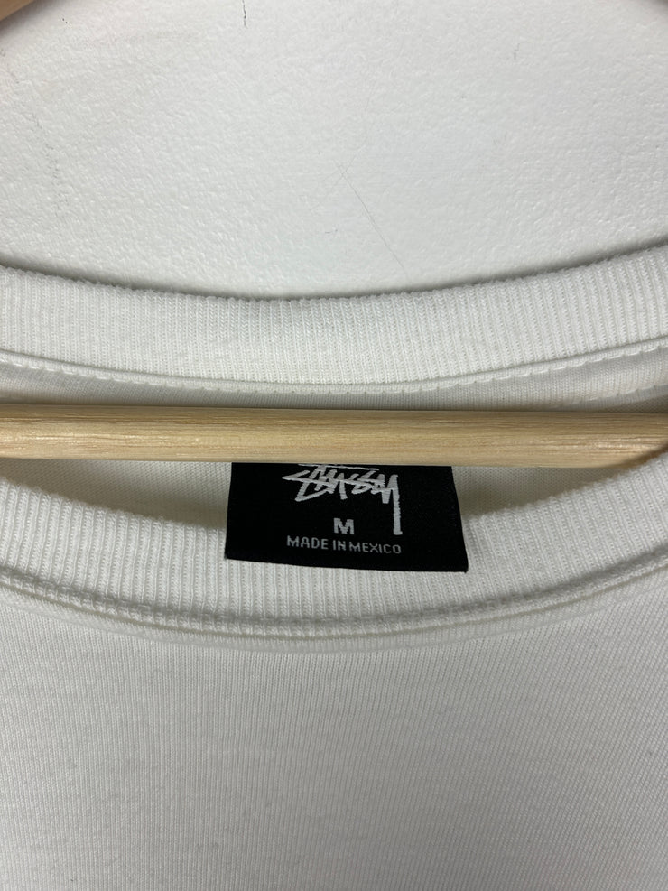 Stussy Dot Collage White Long Sleeve