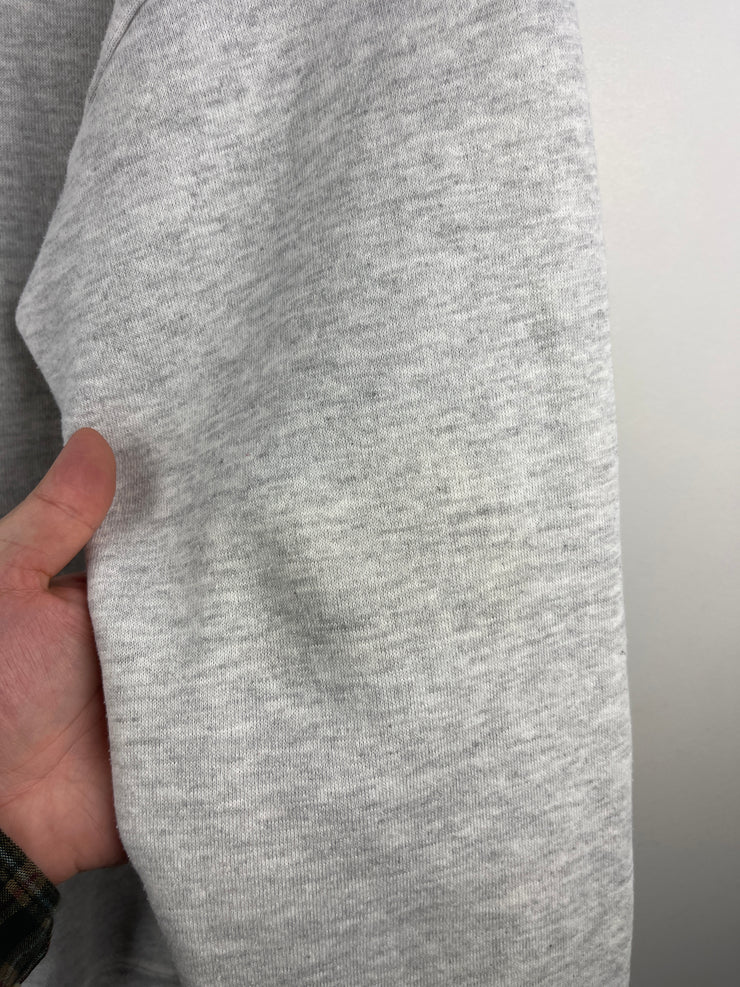 Vintage 90s Jerzees Blank Grey Cardigan Sweater