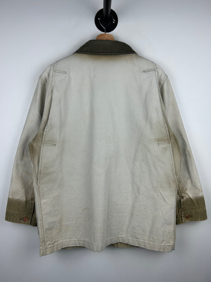 Vintage 90s LL Bean Faded Beige Chore Fishing Jacket