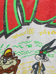 Vintage 90s Looney Tunes Chillin With The Tunes White Tee