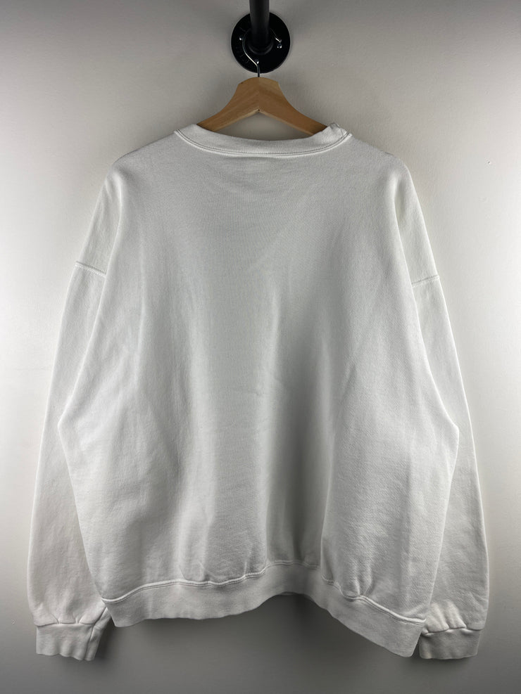 Vintage 90s Nike Mini Swoosh White Crewneck