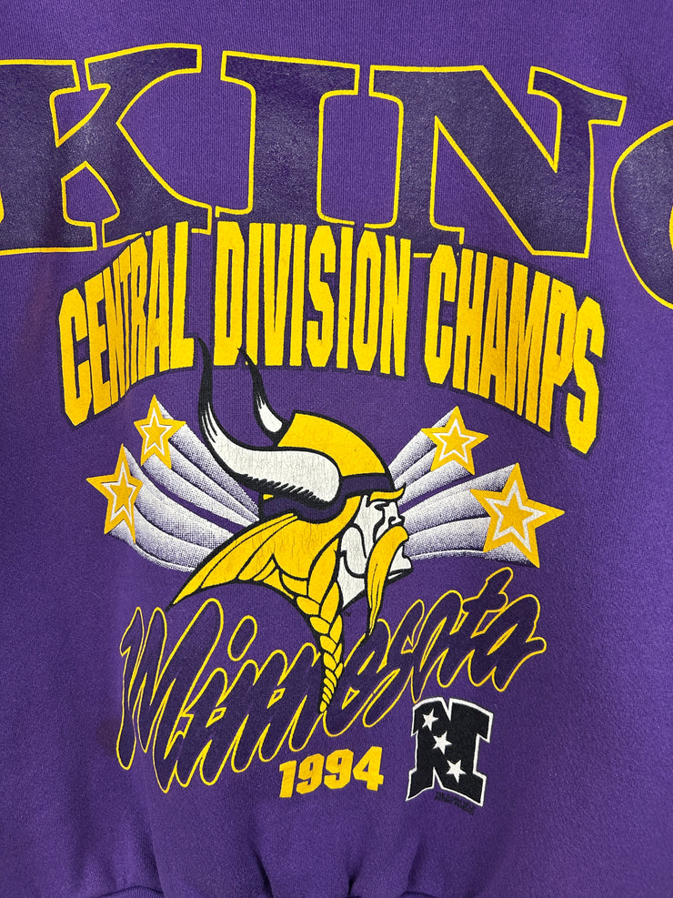 Vintage 90s NFL Cliff Engle Minnesota Vikings Champs Purple Crewneck
