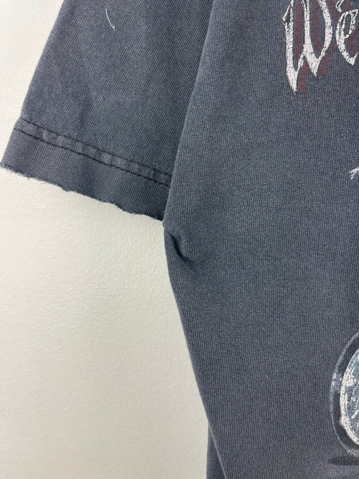 Vintage West Coast Choppers Motorcycle Long Beach Thrashed Black Tee