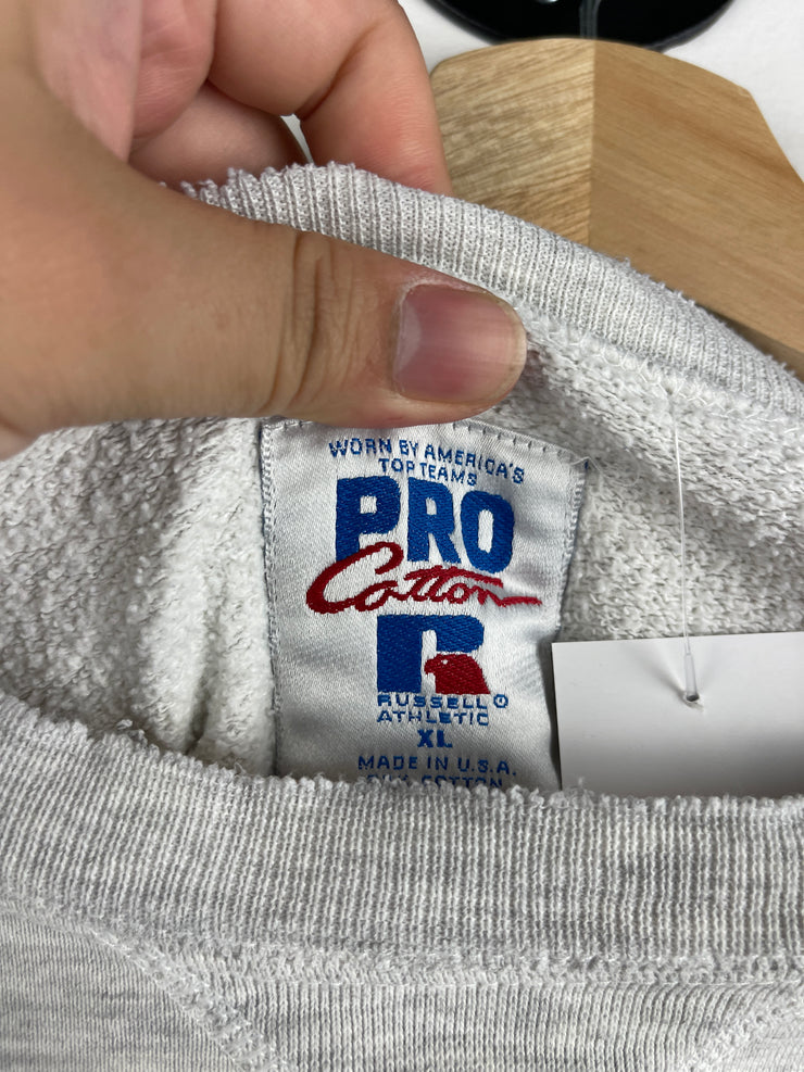 Vintage 90s Russell Athletic Penn State University Embroidered Grey Crewneck