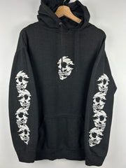 Vintage Y2K Skulls Faded Black Hoodie