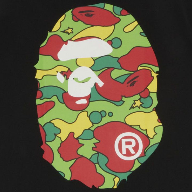 Bape Sta Camo Big Ape Head Black Tee