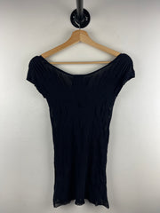 Vintage Bebe Women's Black Mesh Tee