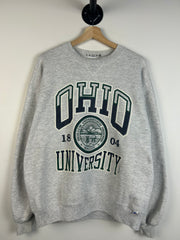 Vintage 90's Russell Ohio University Grey Crewneck